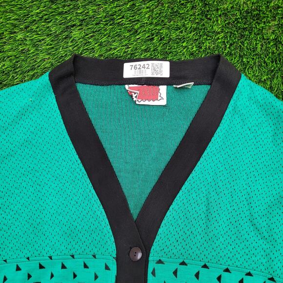 Vintage Gitano Cardigan Womens Small 22x26 Baggy Blue-Green 90s Y2K - Picture 2 of 13